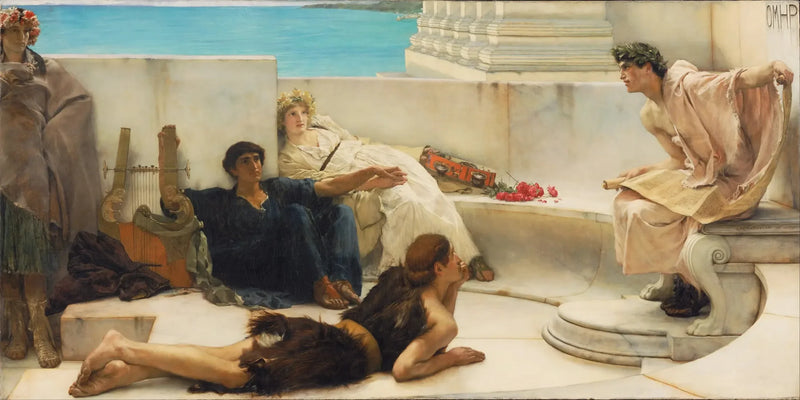Homèrin lukukokemus - Lawrence Alma-Tadema
