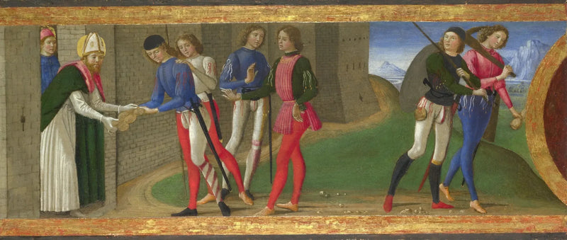 Pyhimysten Juste ja Clemente legendaarinen kuva - Domenico Ghirlandaio