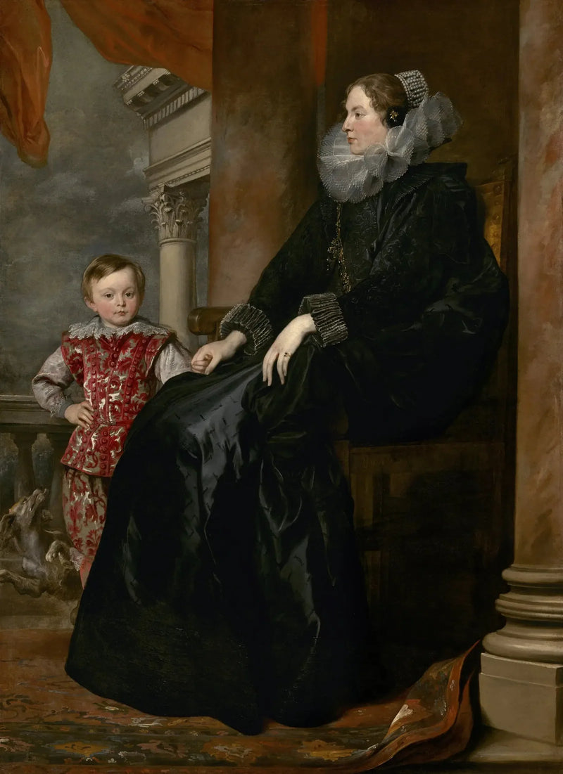 Ylellinen genovalainen ja hänen poikansa - Antoine van Dyck