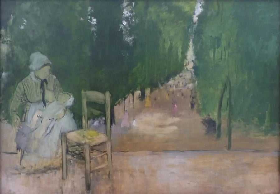 Imettäjä Luxemburgin puutarhassa - Edgar Degas