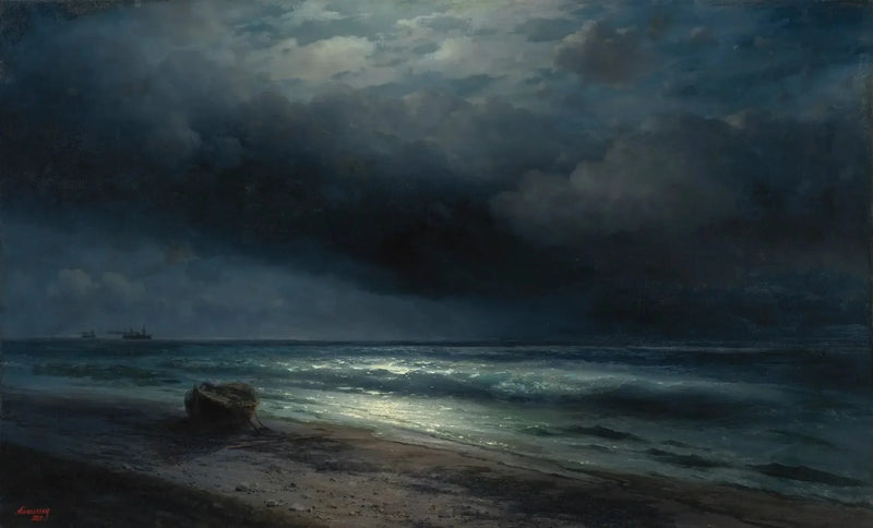 Yö kuunvalossa merellä - Ivan Aïvazovski