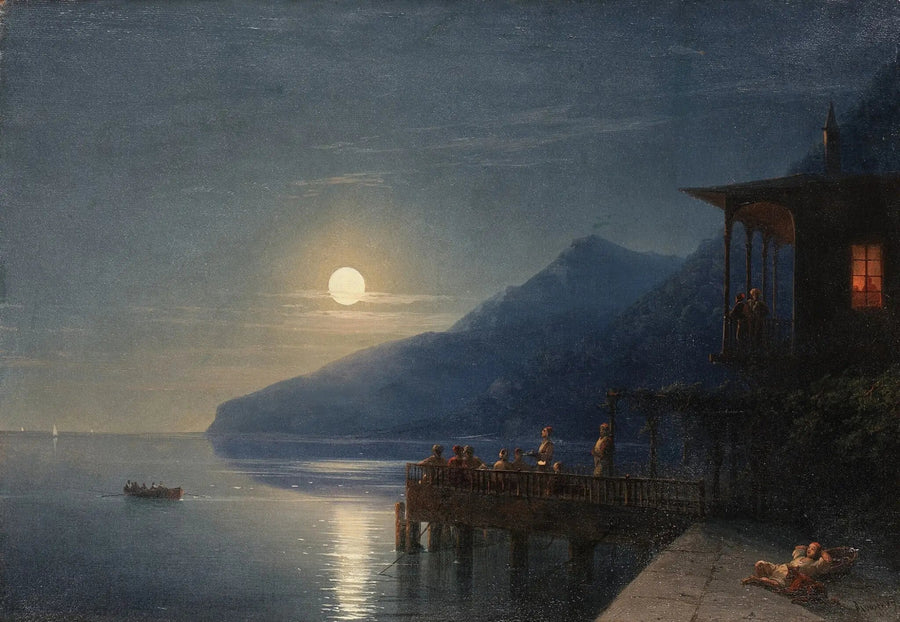 Yö kuunvalossa Crimean rannikolla - Ivan Aïvazovski