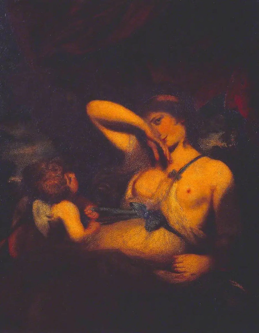 Nymfi ja Cupido: " Käärme ruohikossa " - Joshua Reynolds