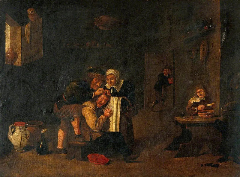 Leikkaus miehen päähän - David Teniers nuorempi