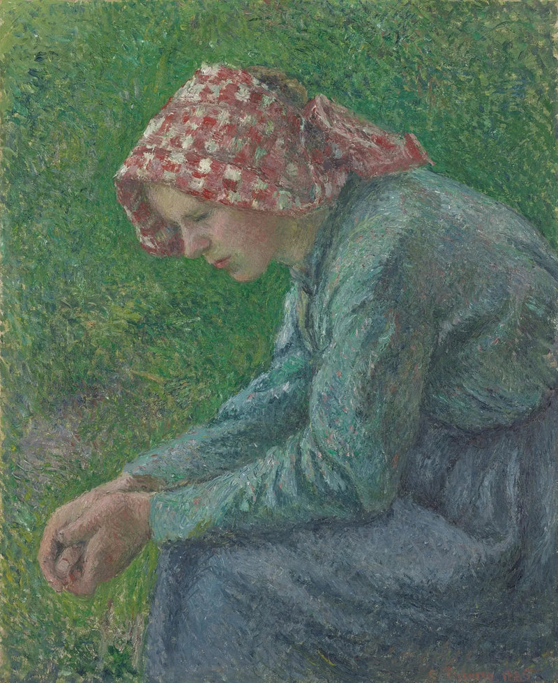 Istuva maatyöläinen - Camille Pissarro