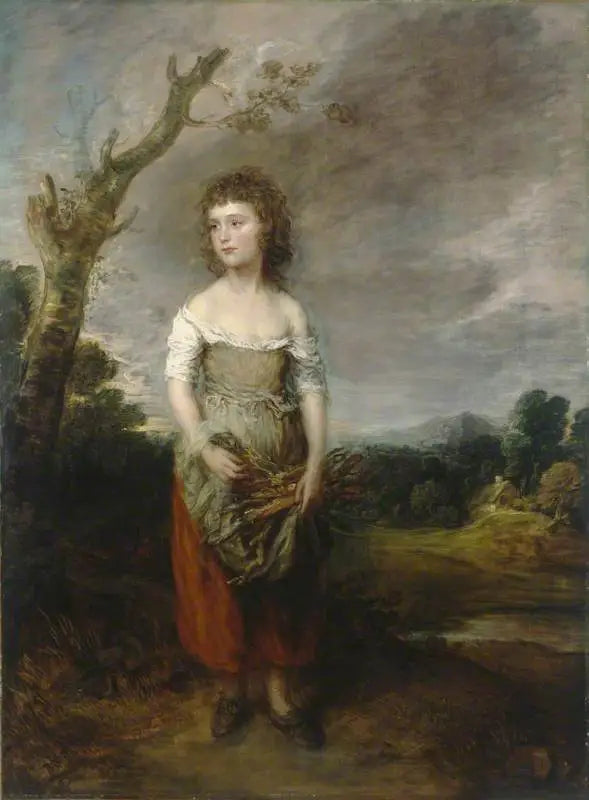 Maanviljelijäisäntä kerää risuja metsässä - Thomas Gainsborough