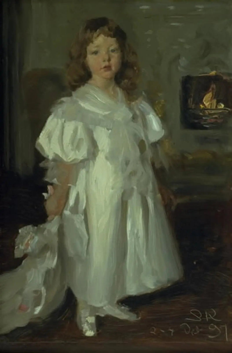 Pieni tyttö, Helga Melchior, pitkässä mekossa - Peder Severin Krøyer