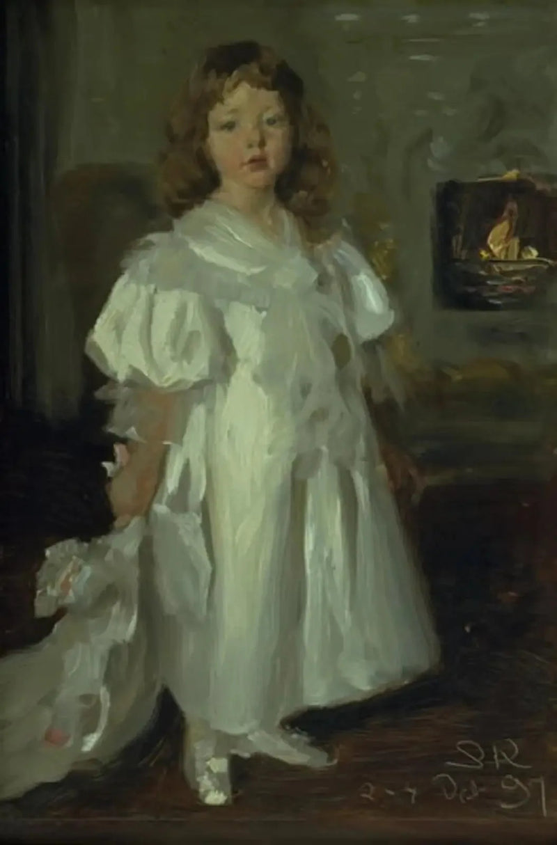 Pieni tyttö, Helga Melchior, pitkässä mekossa - Peder Severin Krøyer