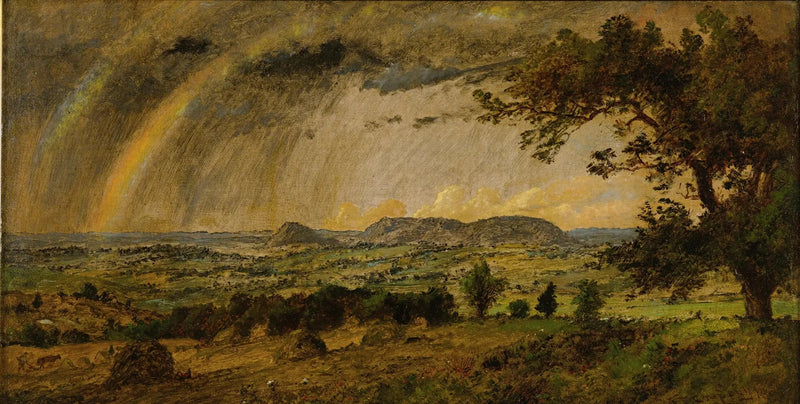 Ohivirtaava sade Adam ja Eevan vuorilla - Jasper Francis Cropsey