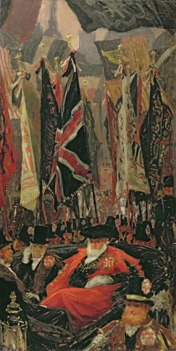 Kansalaiskulkue laskeutuu Ludgate Hillille, Lontoo - James Tissot