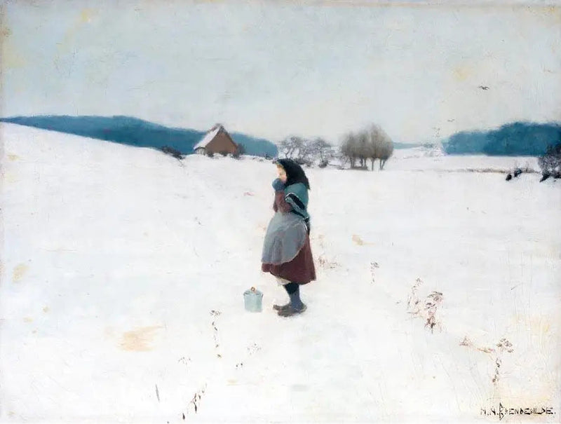 Luminen kävely. - H. A. Brendekilde