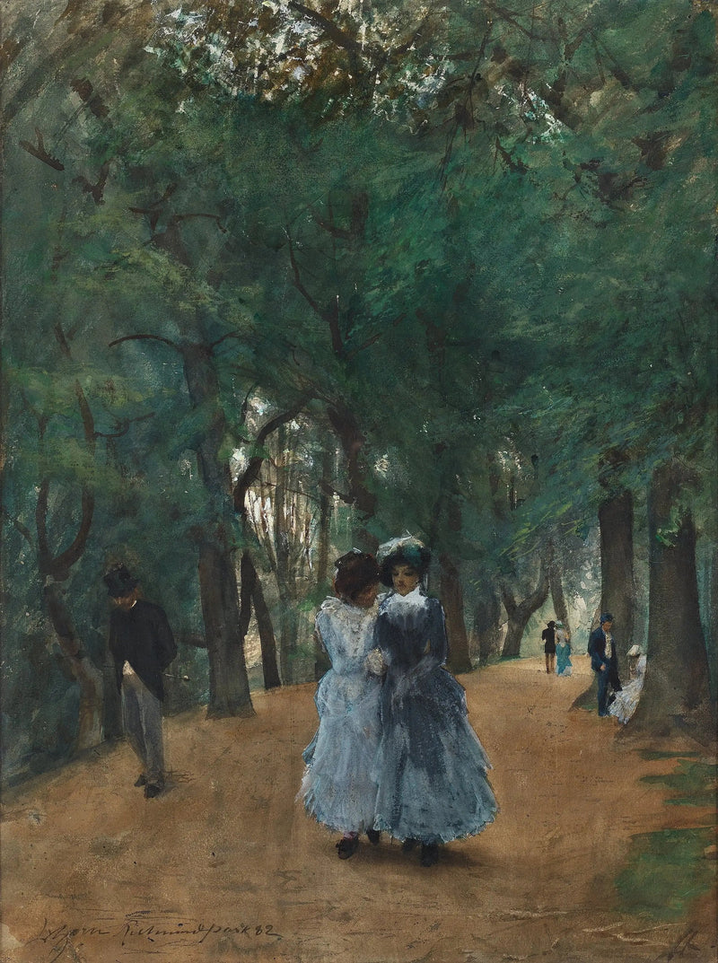 Kävely puistossa - Anders Zorn