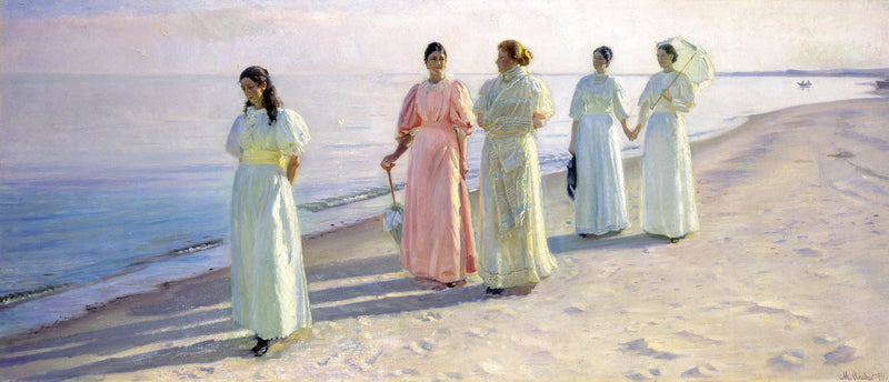 Kävely rannalla - Michael Peter Ancher