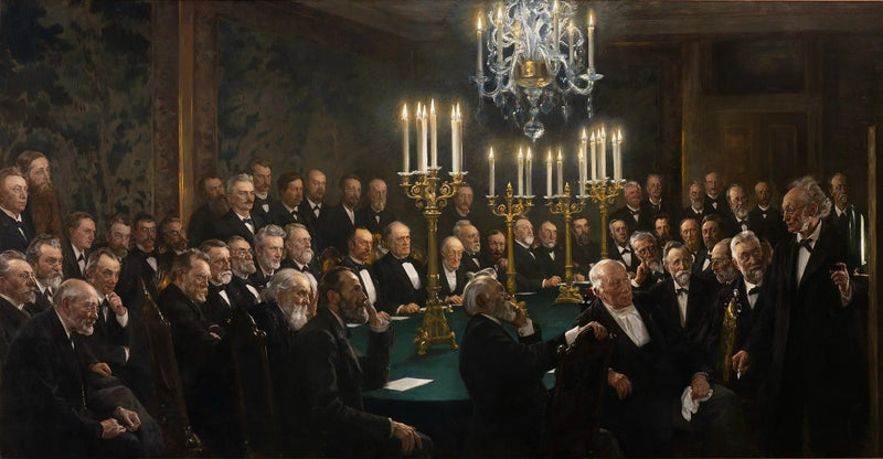 Kokous Tanskan kuninkaallisessa tiede- ja kirjakorkeakoulussa - Peder Severin Krøyer