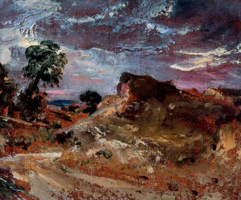 Maantie ja hiekkaranta - John Constable