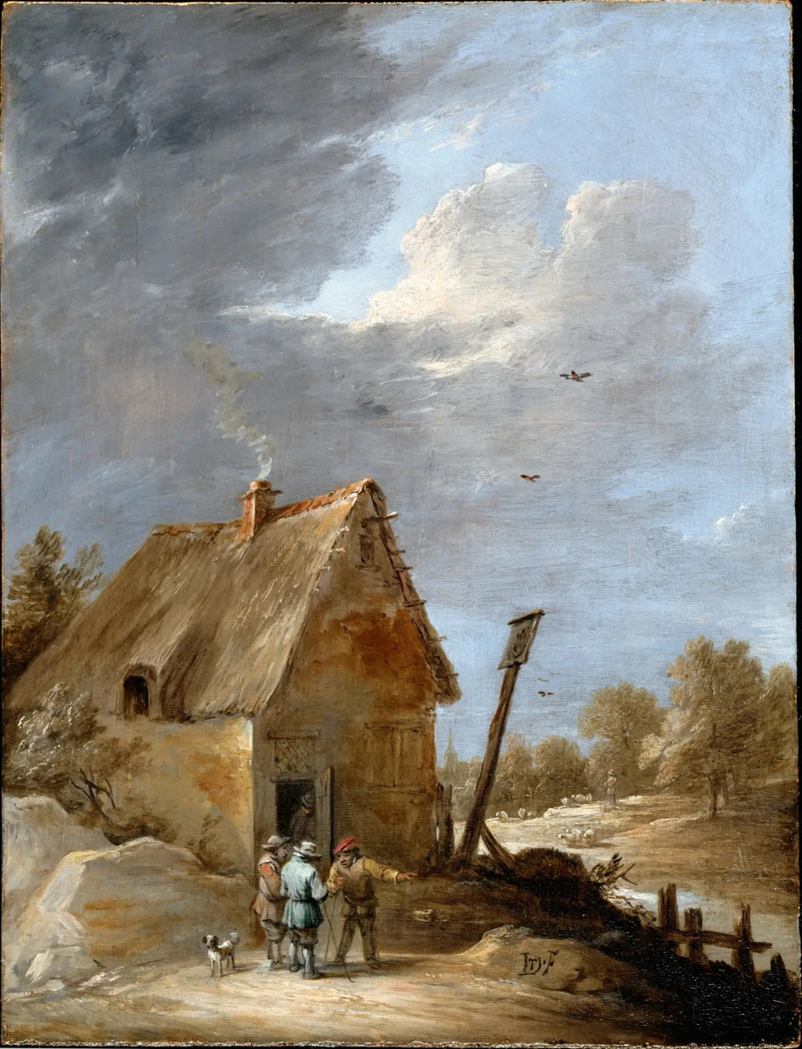 Tie lähellä mökkiä - David Teniers nuorempi