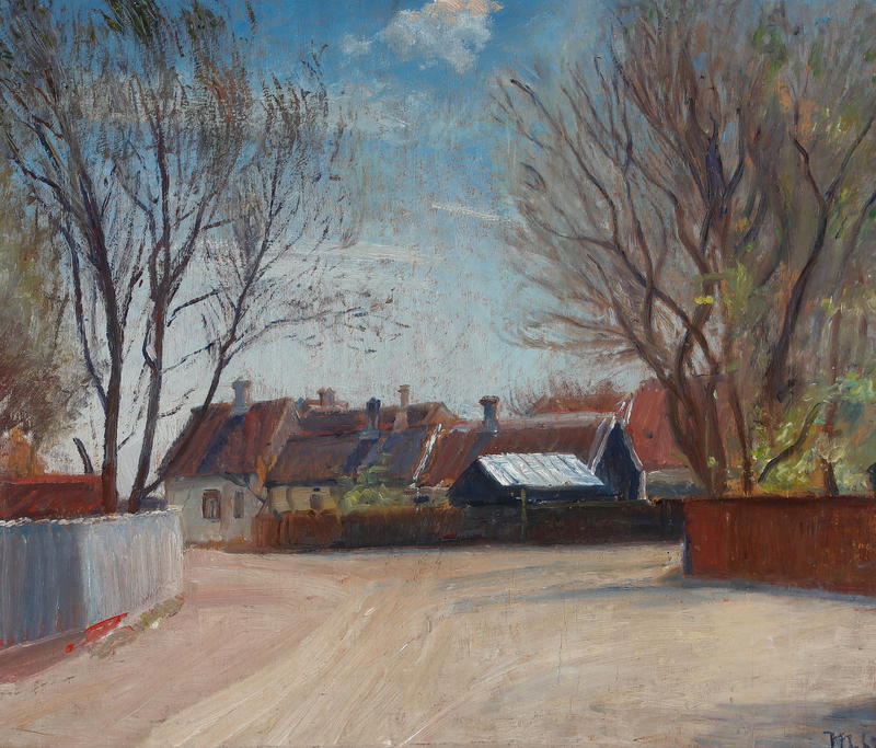 Kohtaus Br��ndumsvejistä Skagenissa. -Michael Peter Ancher