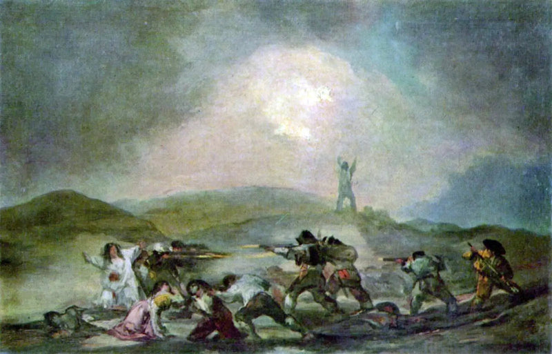 Espanjan itsenäisyyssodan kohtaus - Francisco de Goya