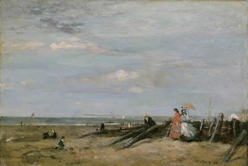 Rantaelämää Trouvillessa - Eugène Boudin