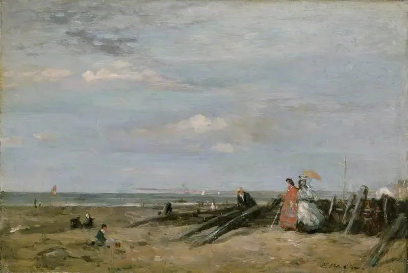 Rantaelämää Trouvillessa - Eugène Boudin