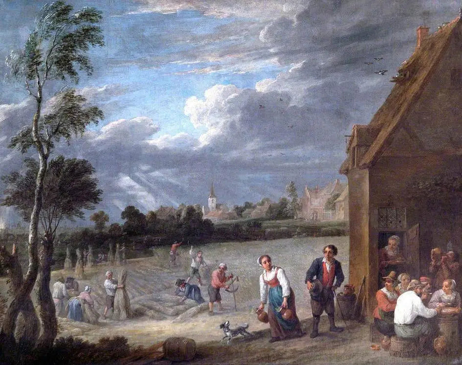 Sadonkorjuukohtaus - David Teniers nuorempi