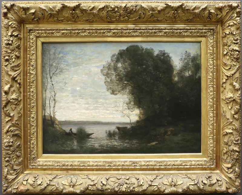 Yökerho. Soutaja ankkurissa - Jean-Baptiste Camille Corot