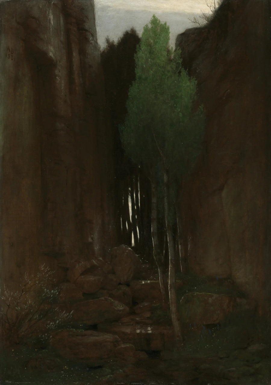 Eräs lähde kapeassa laaksossa - Arnold Böcklin