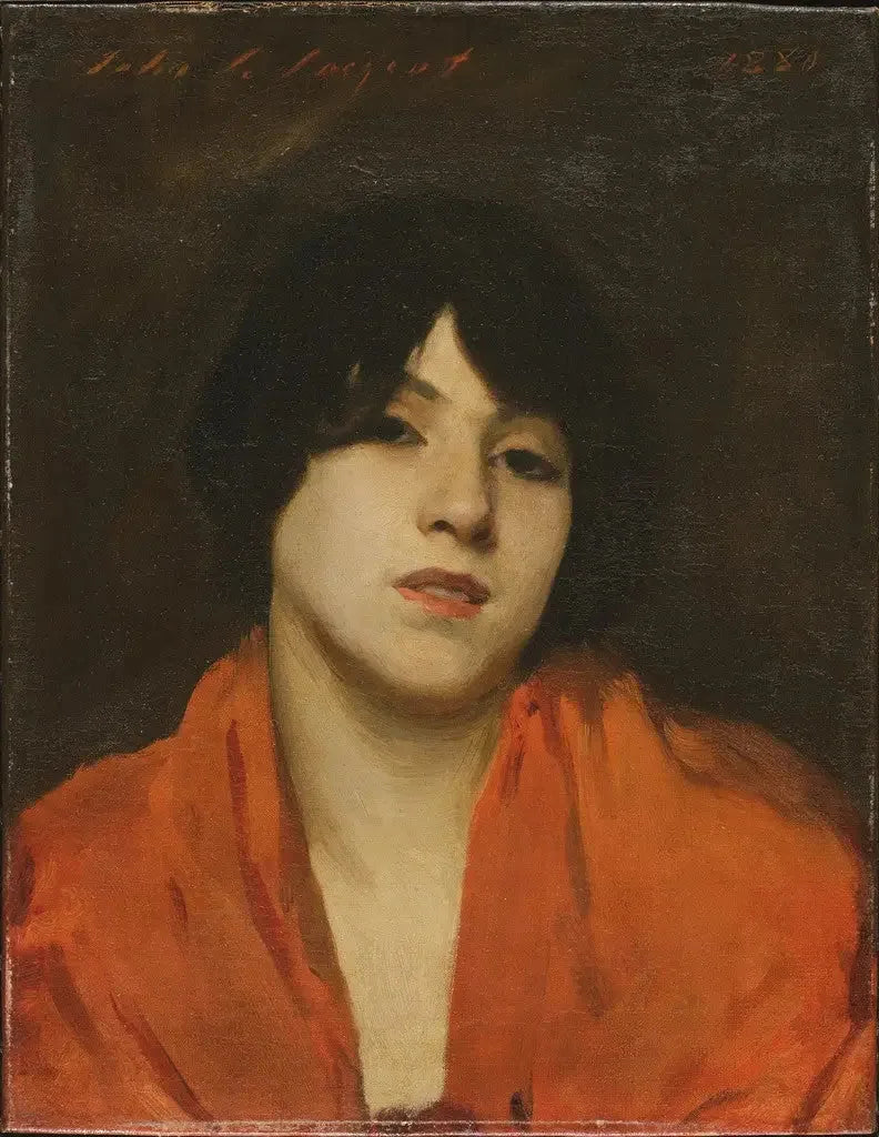 Scarlet shawl wearing Venetian ("Gigia Viani") - John Singer Sargent