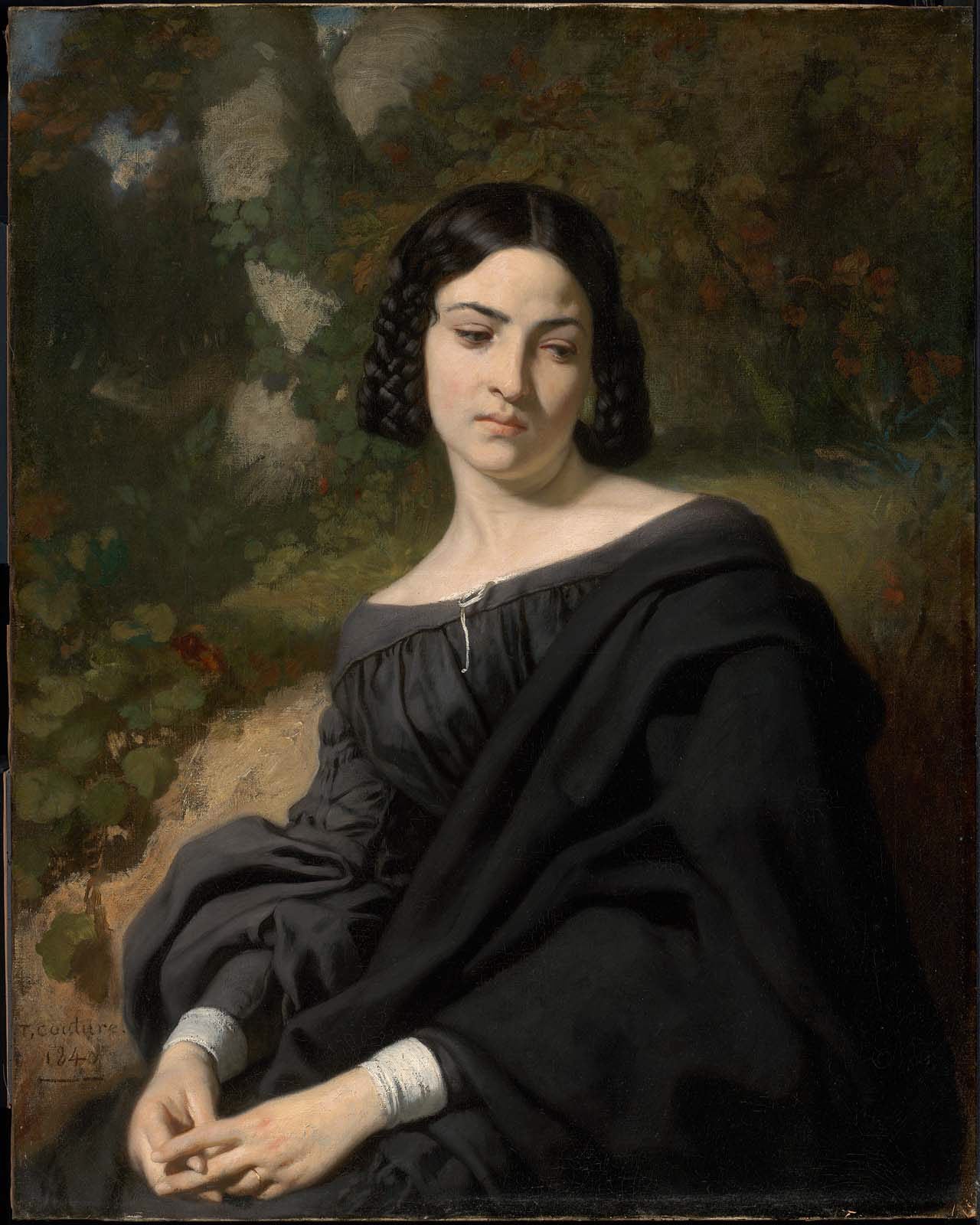 Une veuve - Thomas Couture image 1 reproduction artisanale de tableau