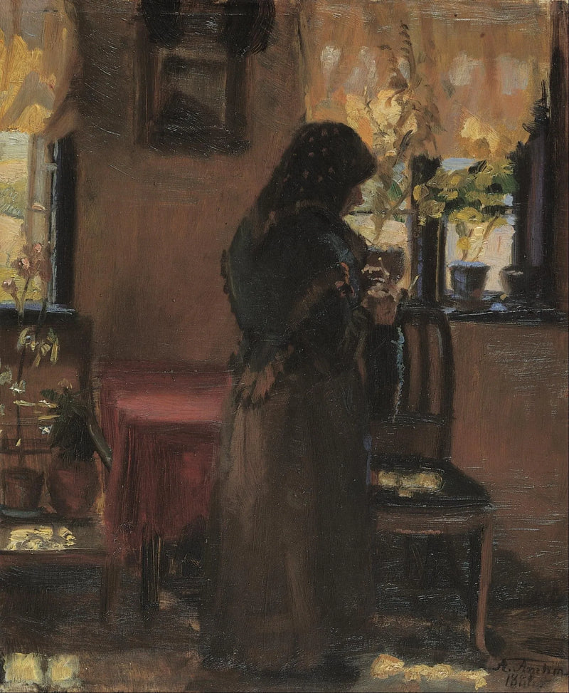 Vanha nainen huoneessaan. - Anna Ancher