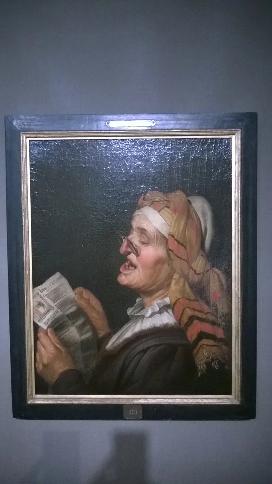 Vanha nainen laulaen - Gerrit van Honthorst