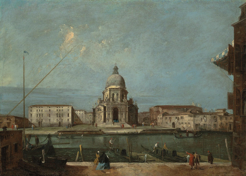 Näkymä Grand Canalilta, Venetsia, Santa Maria della Saluten kirkolla - Francesco Guardi