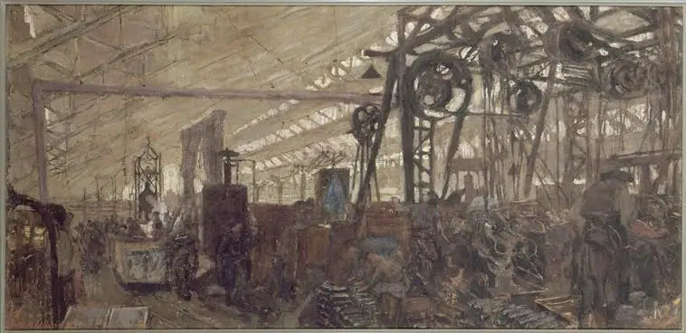 Lyonin aseidenvalmistustehdas: takomo - Édouard Vuillard