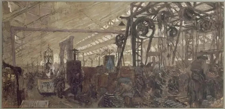 Lyonin aseidenvalmistustehdas: takomo - Édouard Vuillard