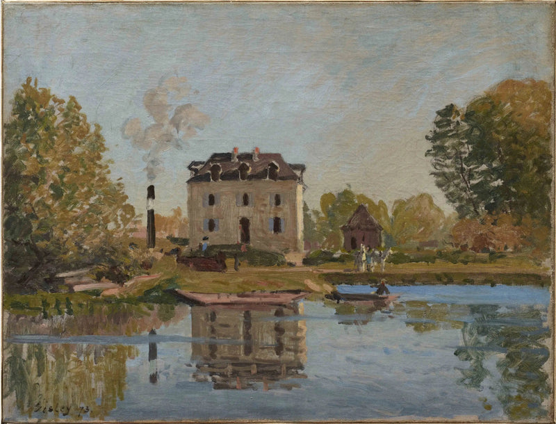 Tehdas Seine-joen varrella, Bougival - Alfred Sisley