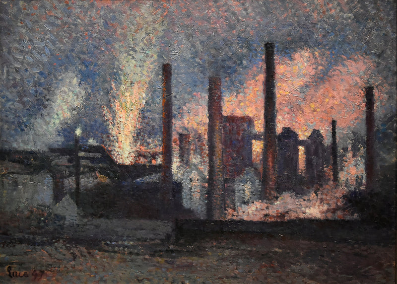 Tehtaat lähellä Charleroi - Maximilien Luce