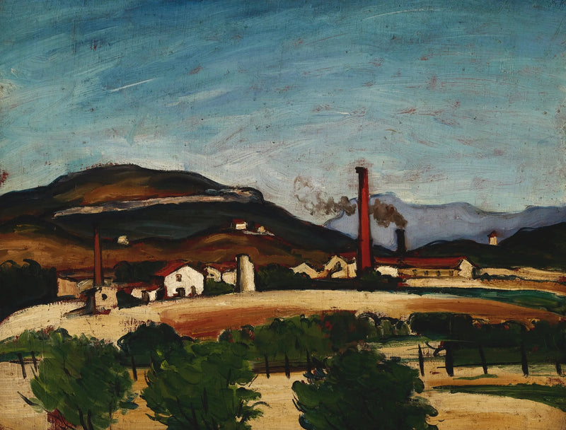 Tehtaat Cenglenvuoren lähellä - Paul Cézanne