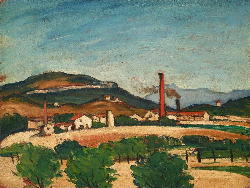 Tehtaat Cenglenvuoren lähellä - Paul Cézanne