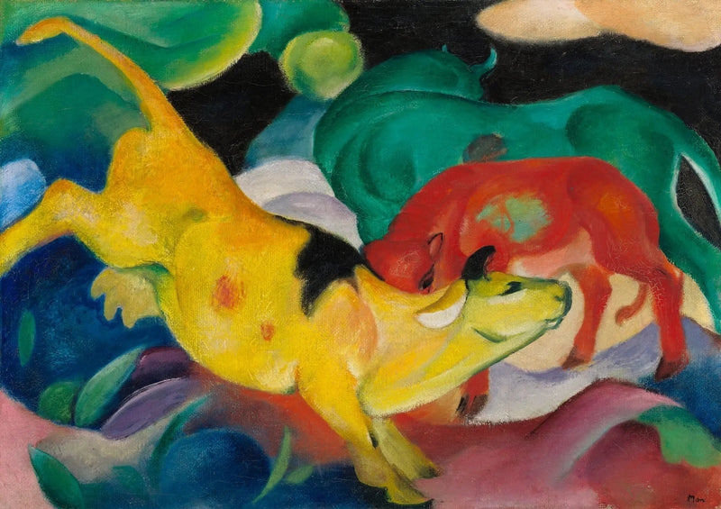 Punaiset Vihreät Keltaiset Lehmät - Franz Marc