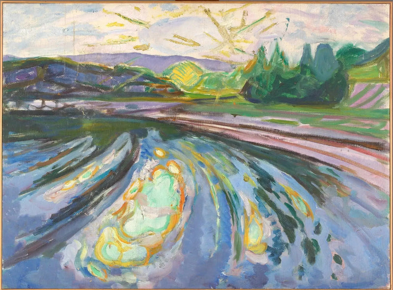 Aallot rannalla - Edvard Munch
