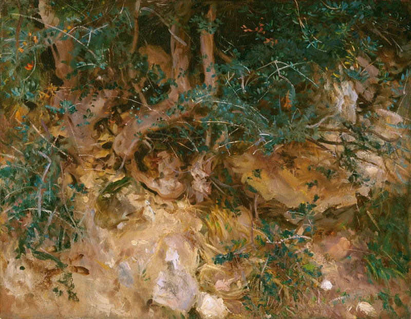 Valdemosa, Mallorca: ohdakkeet ja yrtit kukkulalla - John Singer Sargent