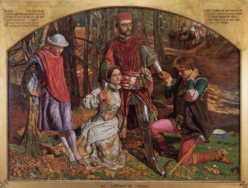 Valentine pelastaa Sylvia de Protée - William Holman Hunt