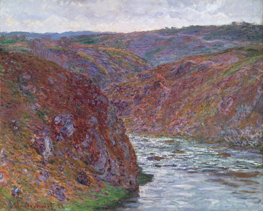 Creuse-laakso (harmaa päivä) - Claude Monet
