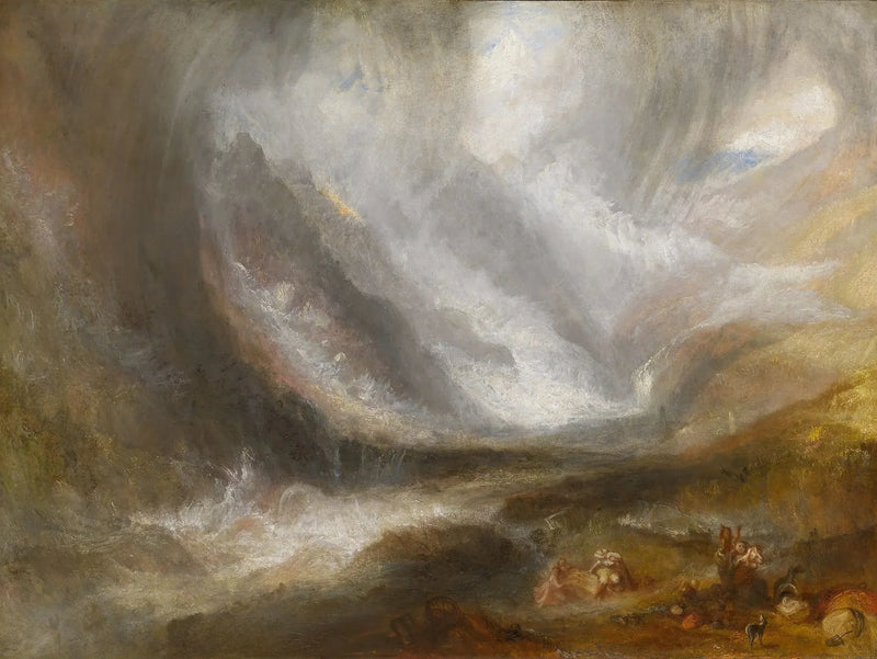 Aostan laakso: Lumimyrsky, Valtava lumivyöry ja Ukonilma - J. M. W. Turner