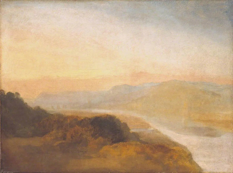 Laakso kaukaisen sillan ja tornin kanssa - J. M. W. Turner