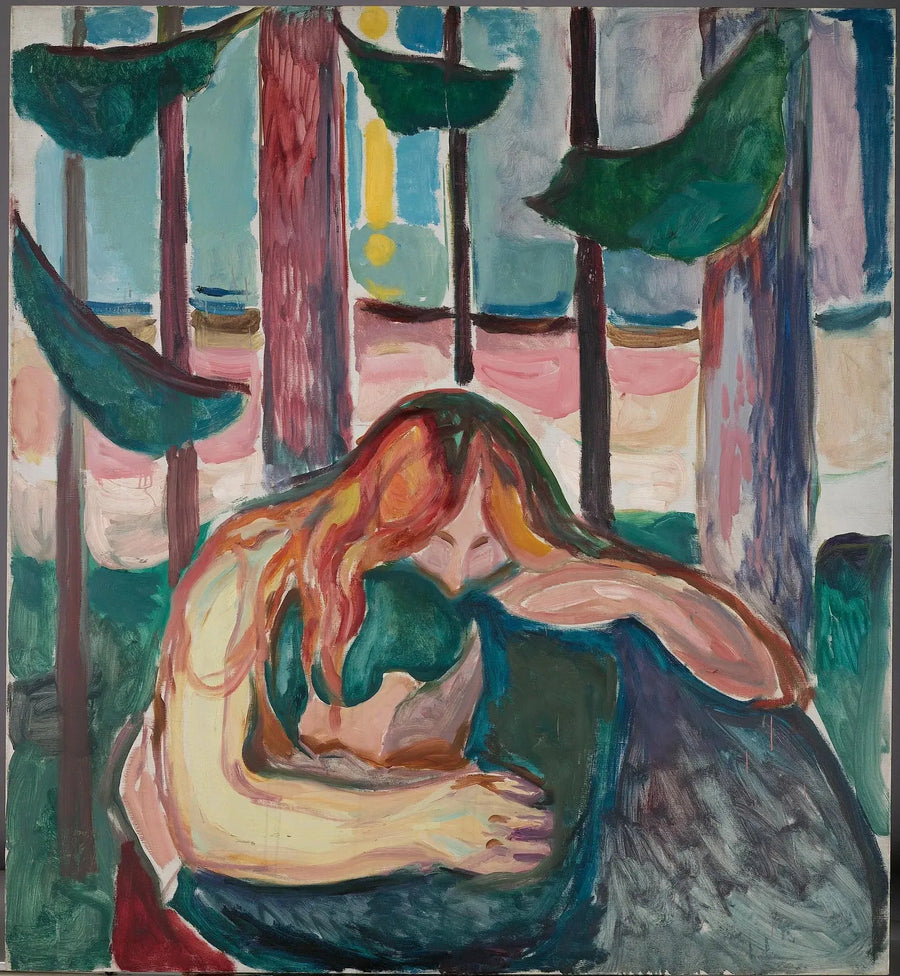 Vampyyri metsässä - Edvard Munch