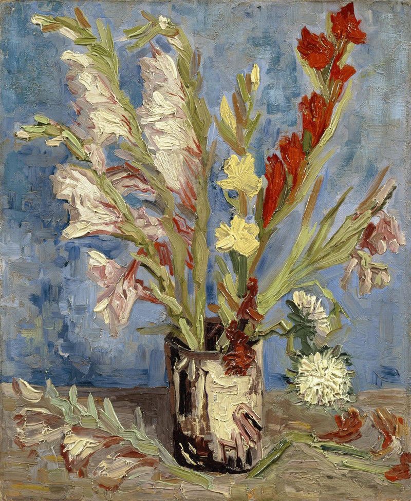 Kiinalaisia gladioluksia ja asterikukkia - Vincent van Gogh
