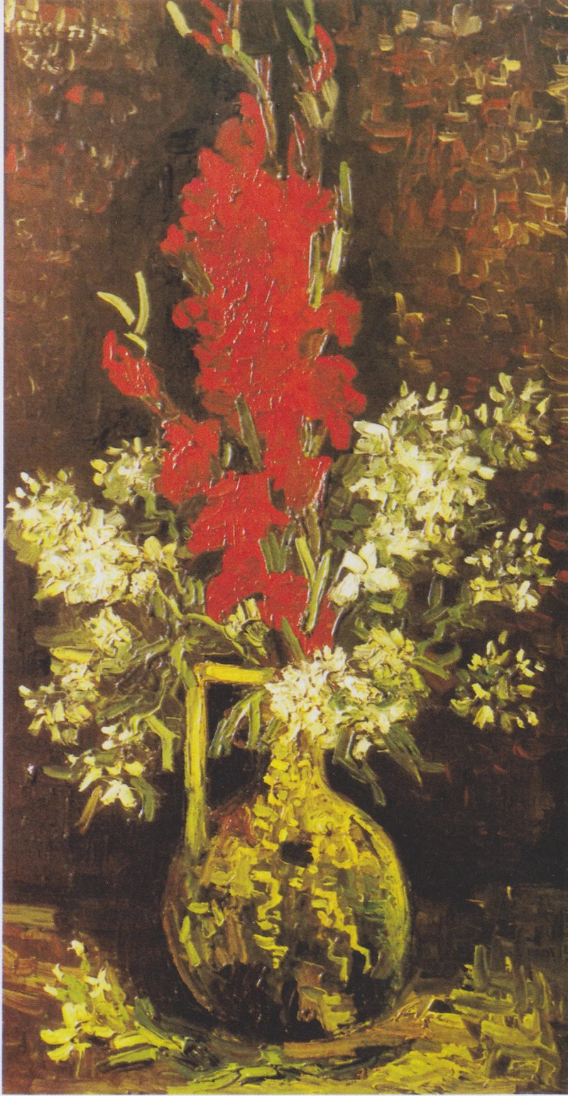 Maljakko punaisilla ja valkoisilla kukilla - Vincent van Gogh