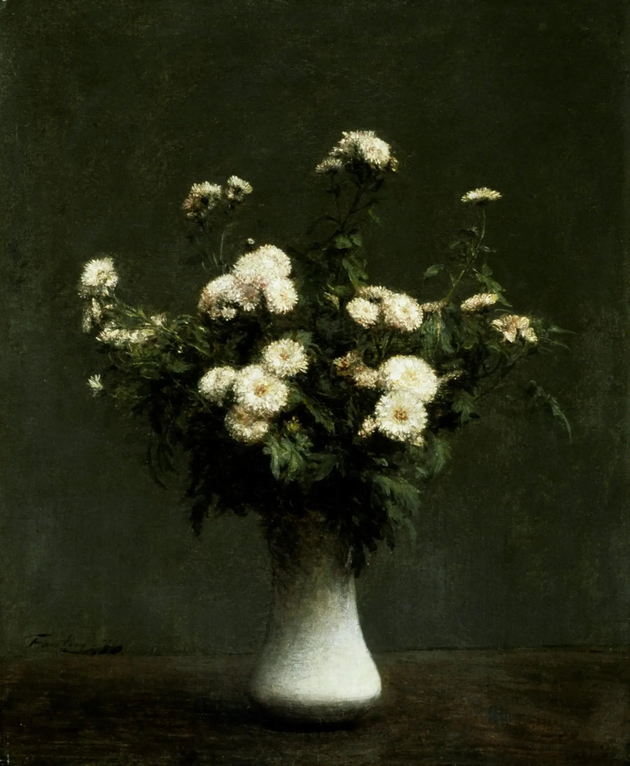 Krysanteemimaljakko - Henri Fantin-Latour