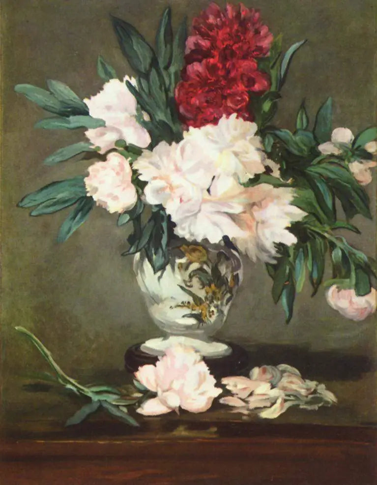 Pionivasi jalustalla - Édouard Manet